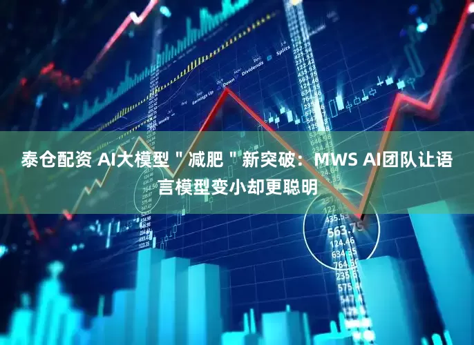 泰仓配资 AI大模型＂减肥＂新突破：MWS AI团队让语言模型变小却更聪明